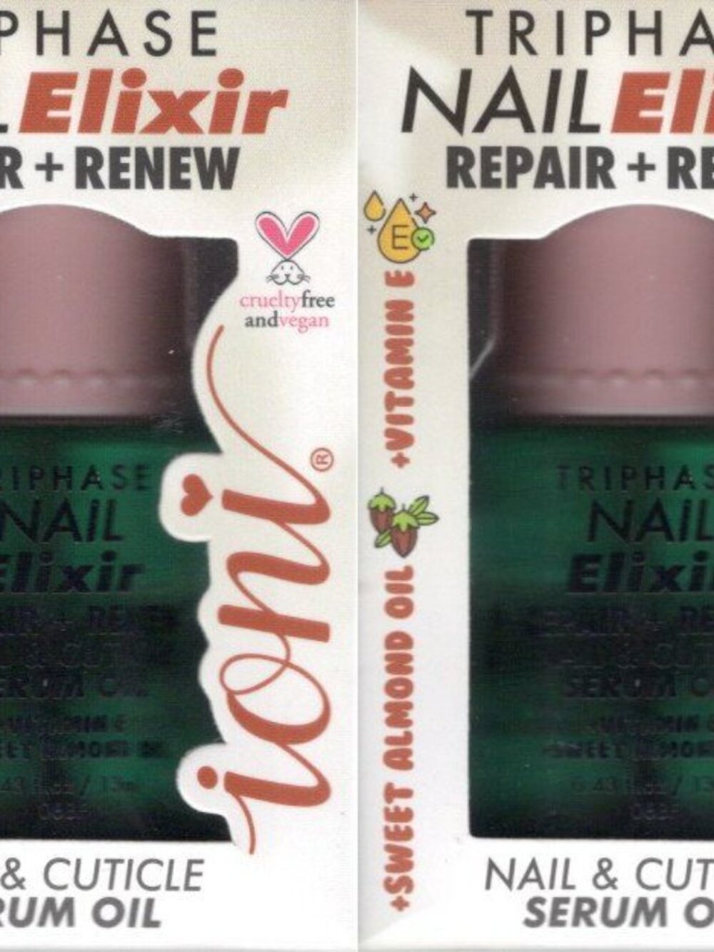 ioni Triphase Nail Elixir Repair Renew Serum Oil 0.43 FL OZ (Set of 3)